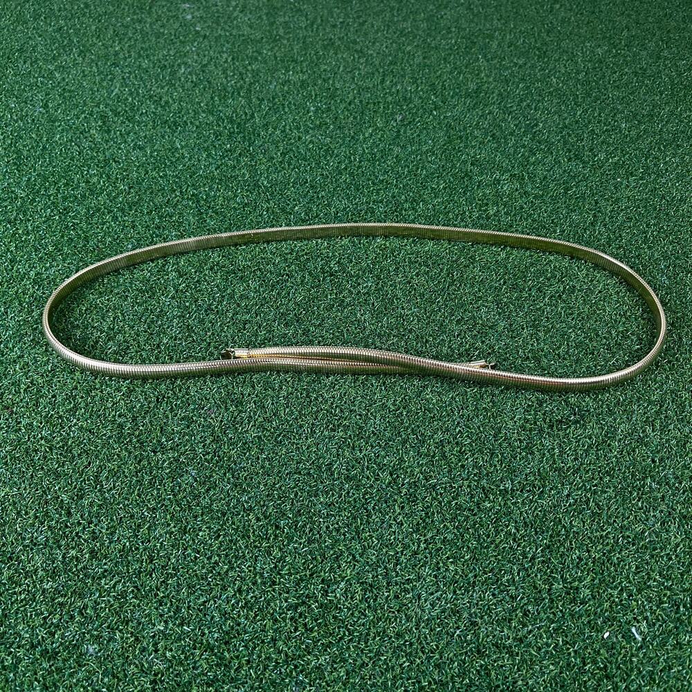 Vintage Gold Toned USA Metal Flex Skinny Belt